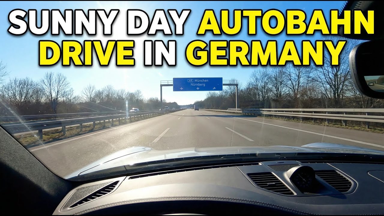 Relaxing Sunny Autobahn (Highway) Drive in Germany😌☀️🚘