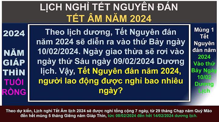 Bao nhiêu tuần nữa đến tết 2024