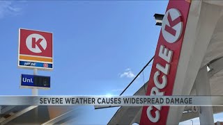 Sunday's storms left behind a trail of destruction