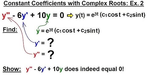 Differential Equation - 2nd Order (23 of 54) Constant Coeff. w/ Complex Roots: Example 2