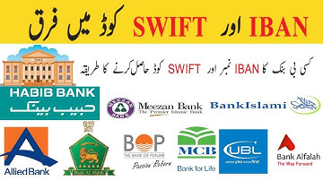 DIFFERENCE BETWEEN IBAN AND SWIFT CODE /HOW TO GET IBAN AND SWIFT CODE OF ANY BANK IN PAKISTAN.