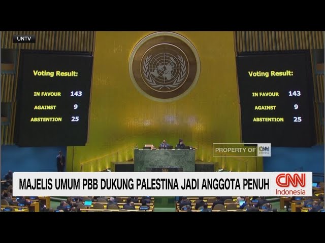 Majelis Umum PBB Dukung Palestina Jadi Anggota Penuh class=