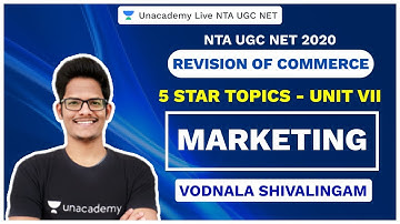 UGC NET SEP 2020 | Revision of Commerce 5 Star Topics - Unit VII - Marketing | Vodnala |