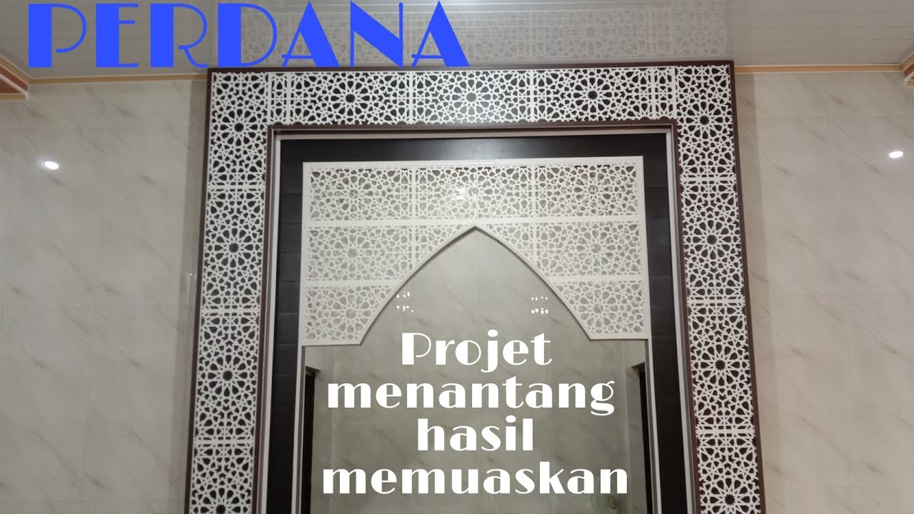 MIHRAB MENGGUNAKAN BAHAN PVC LIMITEDE DAN CUTTING PVC BOARD #plafonpvcmodelterbaru