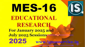 IGNOU MES-16 Solved Assignment 2025 For January & July 2025 Session