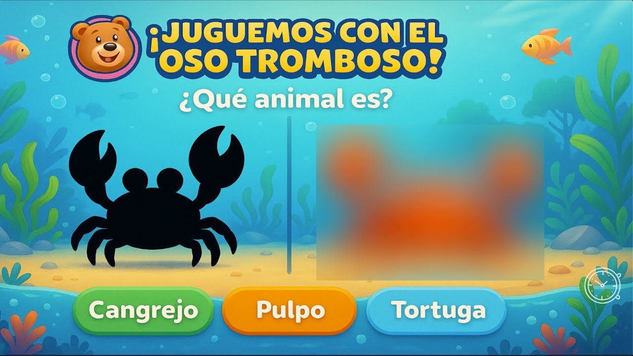 ¿Qué animal se esconde? 🐾 ¡Adivina con el Oso Tromboso!
