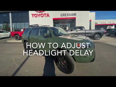 How to adjust headlight delay on Toyota
