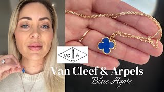 Van Cleef Arpels Vintage Alhambra Necklace Unboxing Choosing the Perfect Blue Agate