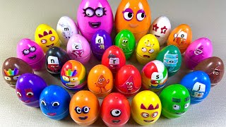 Picking BIG Eggs Numberblocks & Alphablocks SLIME with Rainbow Eggs CLAY ! Satisfying ASMR Videos