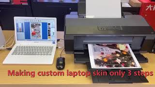 DAQIN custom laptop skin system to make laptop skins by cameo cutter screenshot 1