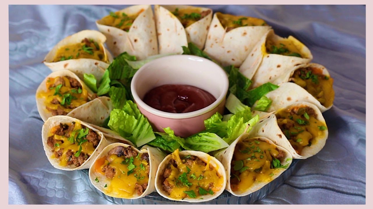 Cheesy Beef Tortilla Cones Recipe Quick & Easy Appetizer Idea Cook