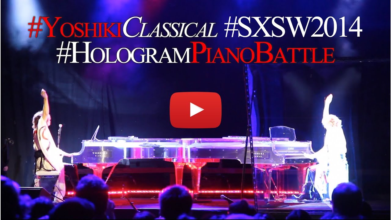 Japanese Rockstar Yoshiki Engages In Piano Battle With Hologram Of Himself Japanese Rockstar Yoshiki Engages In Piano Battle With Hologram Of Himself