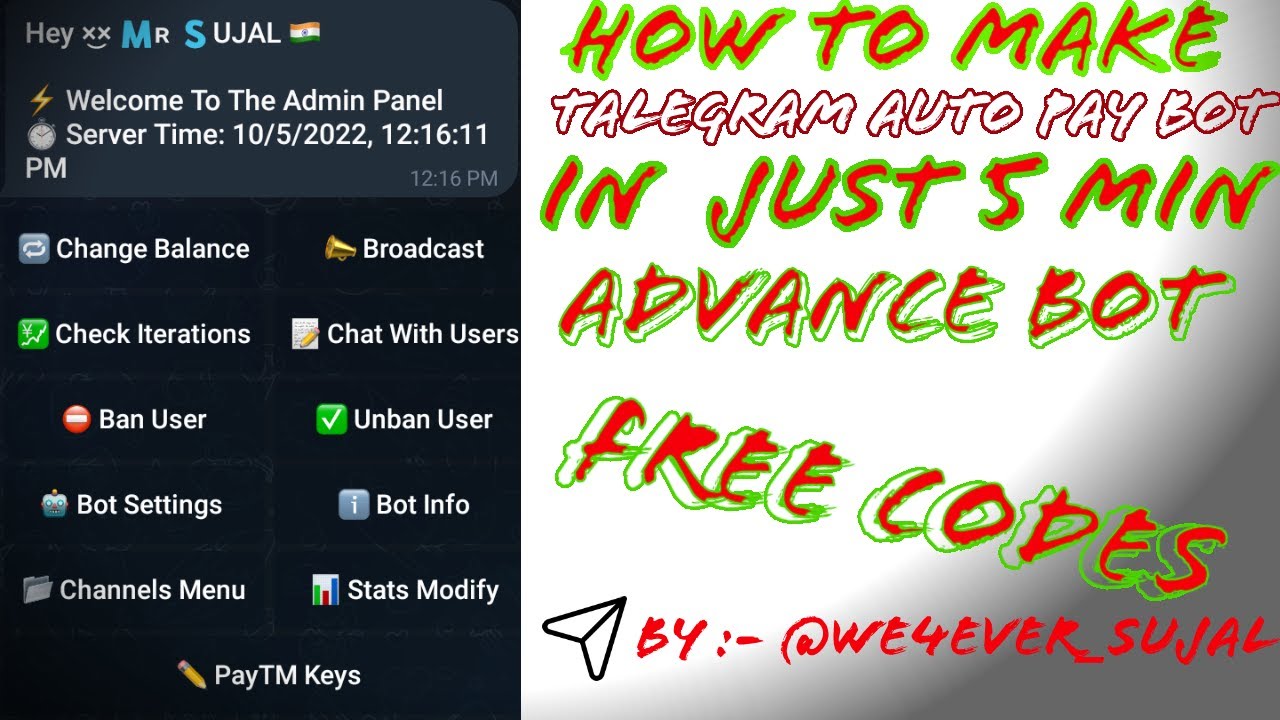 How to make Talegram Auto pay bots Free advanced bot codes Admin