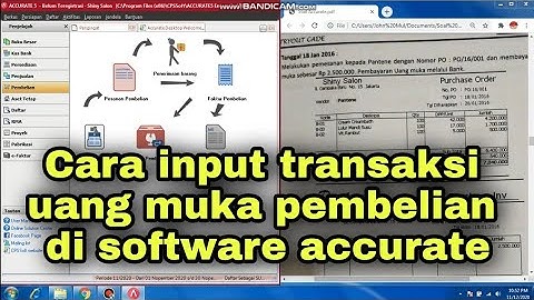 UANG MUKA PEMBELIAN DI SOFTWARE ACCURATE