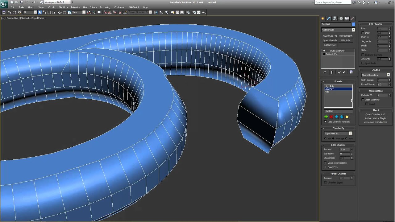 Quad Chamfer Modifier Scriptspot