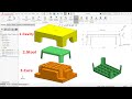 SolidWorks Mold Tutorial Core and Cavity of Stool