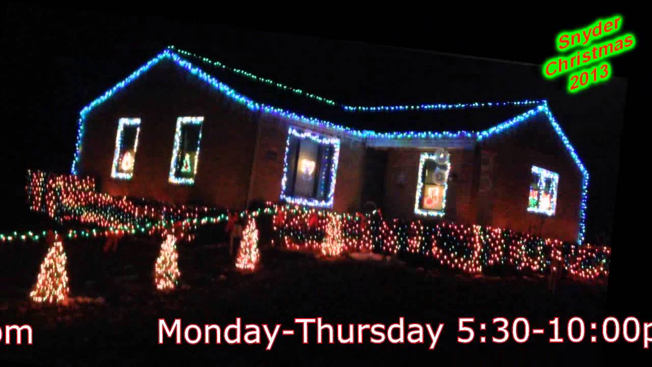 Snyder Christmas Lights 2013, Dover Ohio YouTube