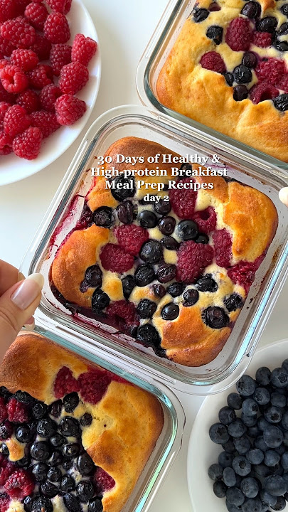 Breakfast Meal Prep: Pancake Bowls😍about 30g protein💪🏻 #mealprep #highprotein #easyrecipes