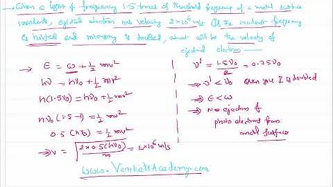 Photo Electric Effect Problem in Dual Nature of Radiation and Matter for IIT-JEE and NEET Physics