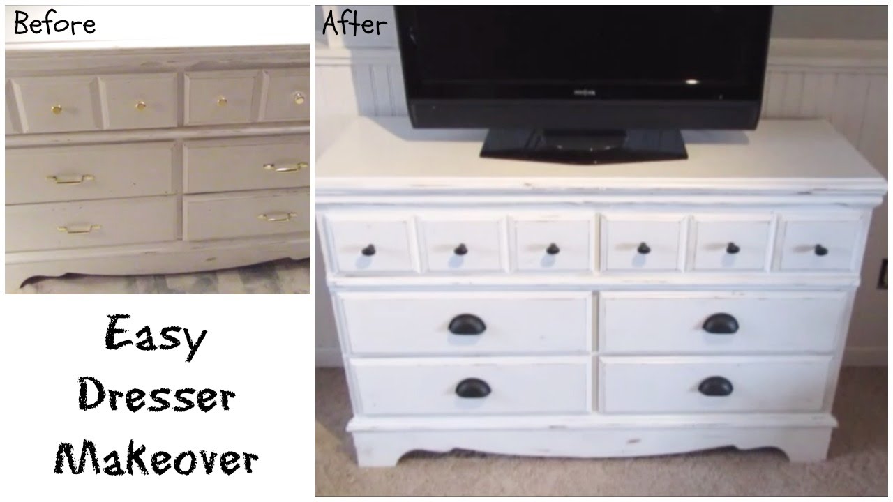 Quick and Easy Dresser Makeover YouTube