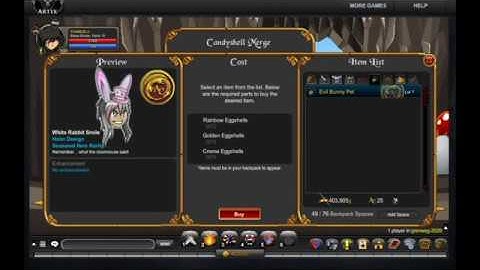 [AQW] CandyShell Merge Item 2020(/join grenwog)
