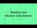 Mastering Molarity and Dilution Concepts in Chemistry