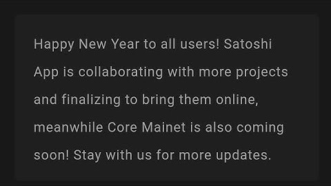 Core satoshi new update official announcement core mainnet launch update core coin listing