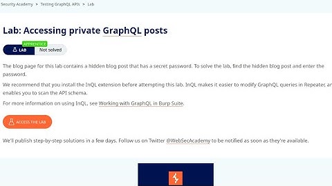 Web Security Academy | GraphQL | 1 - Accessing Private GraphQL Posts