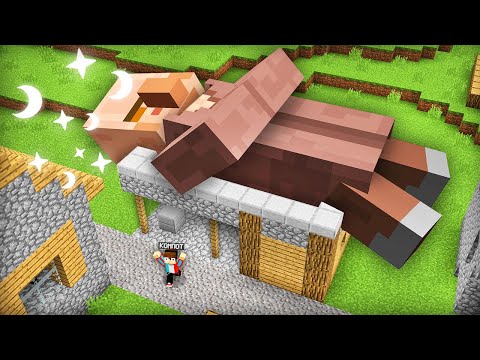 ЭТОТ ЖИТЕЛЬ ГИГАНТ УСНУЛ ПРЯМО НА МОЁМ ДОМЕ В МАЙНКРАФТ | Компот Minecraft