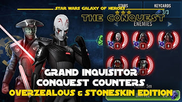 Counter Grand Inquisitor in Conquest with Overzealous & Stoneskin Data Disk Set | SWGOH