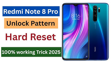 Redmi note 8 pro hard reset 2025| redmi note 8 unlock pattern without pc| note 8 pro hard reset 2025