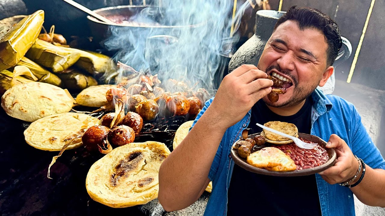 LA MEJOR COMIDA TÍPICA SALVADOREÑA en COJUTEPEQUE | Ricos chorizos