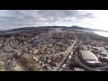 Drone på tur i Kristiansund og rundt huset vårt i Merlingen .