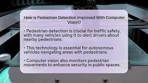 How Is Pedestrian Detection Improved With Computer Vision? - Talking Tech Trends