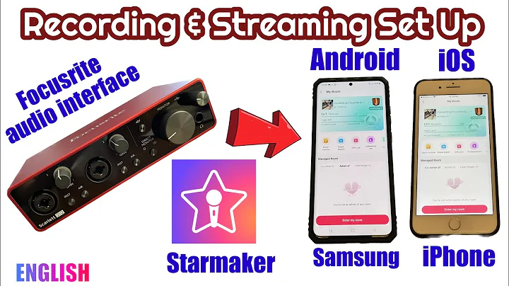 Focusrite to iOS (iPhone) or Android (Samsung) for Starmaker Recording and Streaming