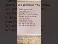 We Will Rock You | Queen (Lyrics) Learn English with Songs