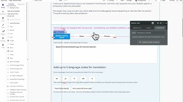 Speechmatics plugin for Bubble - Realtime transcription and translation