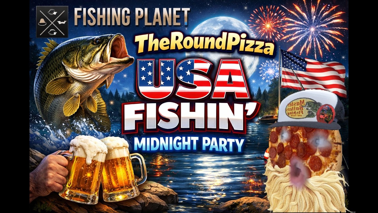 Fishing Planet. Late Night Fishin' Party #theroundpizza #FreakyFistingFishFriday