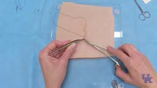 Running subcuticular stitch (closing skin incision)