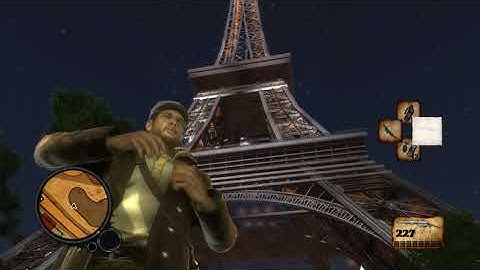 Leap of Faith in The Saboteur from the Eiffel Tower