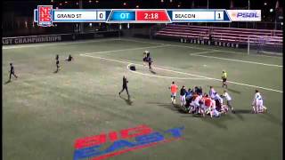 Beacon sophomore Cameron Bonfils wins the 2015 PSAL A Championship off a left footed shot