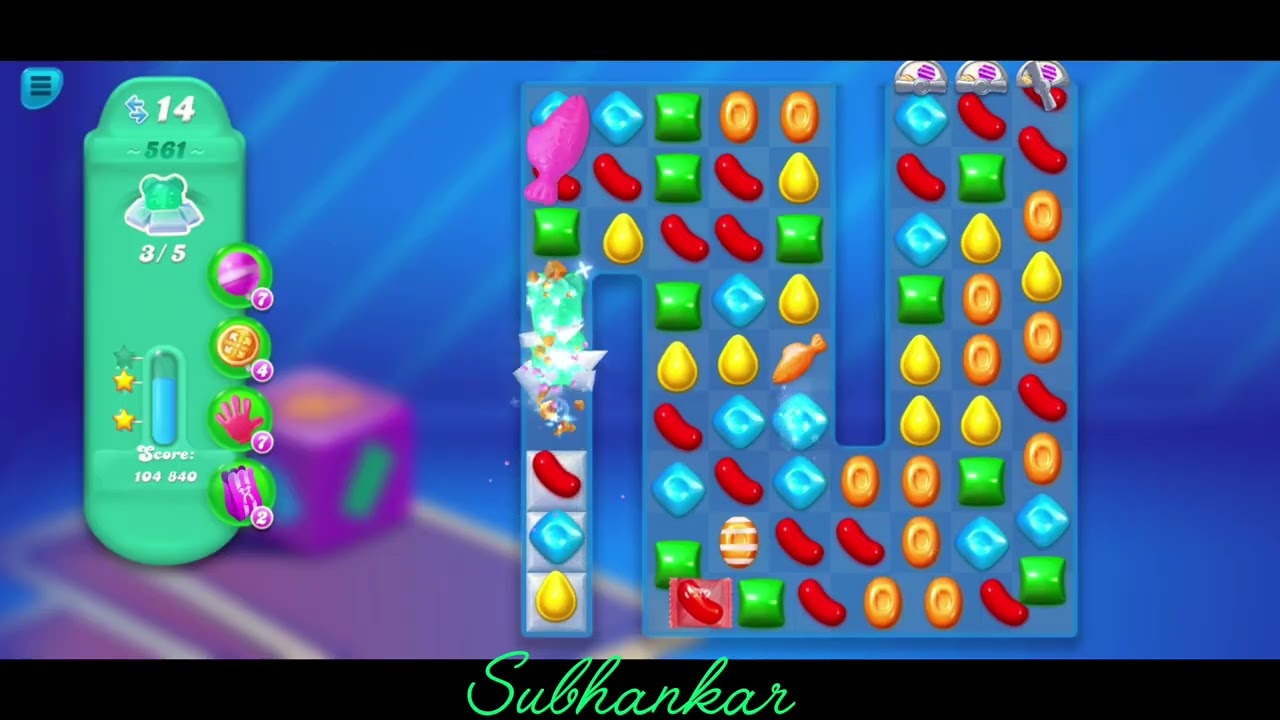 Candy Crush Soda Saga. Level 561.⭐⭐⭐ Star.Level 561 Help.@Subhankar0002.