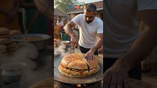 ? Giant Street Food Dabeli Making & Serving | Biggest Dabeli Ever! ? | AI Food Challenge #shorts