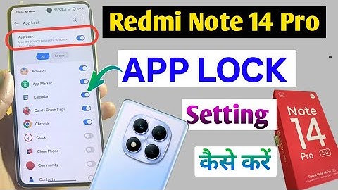 Redmi Note 14 Pro App Lock Setting/ How to lock Apps in Redmi Note 14 pro