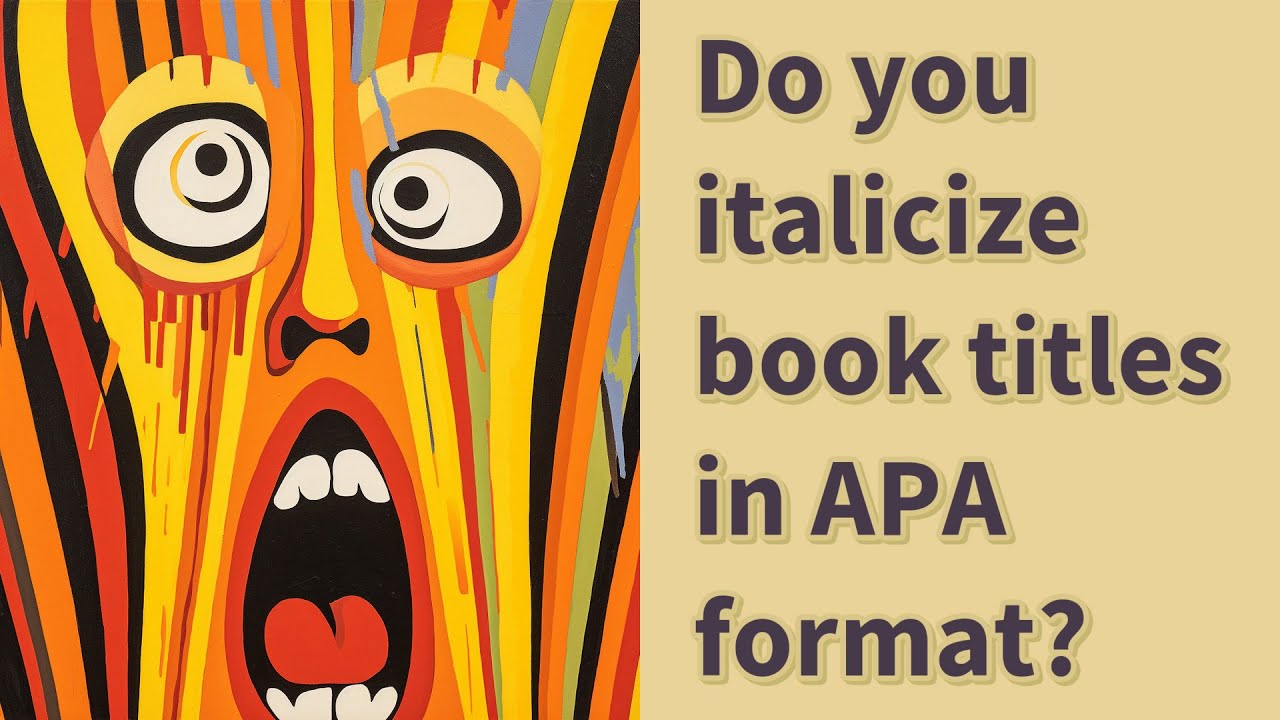 do you italicize essay titles in apa