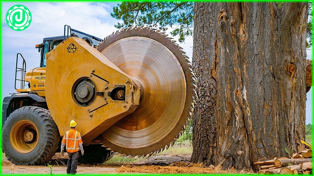 Extreme Dangerous Fastest Big Chainsaw Cutting Tree Machines | Operate ...
