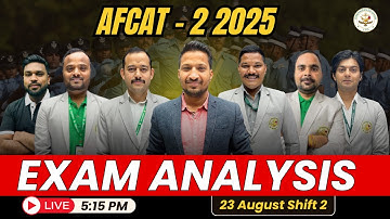 AFCAT 2 2025 Exam Analysis | 23 August Shift 2 Paper analysis | AFCAT Exam Discussion #afcat