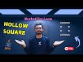 Hollow Square Pattern in java. Star pattern program in java. #coding #patternprograms #java