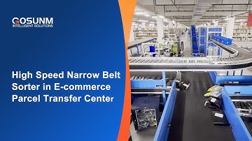High Speed Narrow Belt Sorter in E-commerce Parcel Transfer Center
