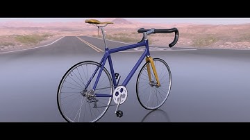 3D model of road bike made using Fusion 360